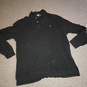 Polo‎ Ralph Lauren Mens XL Black Long Sleeve Polo Shirt